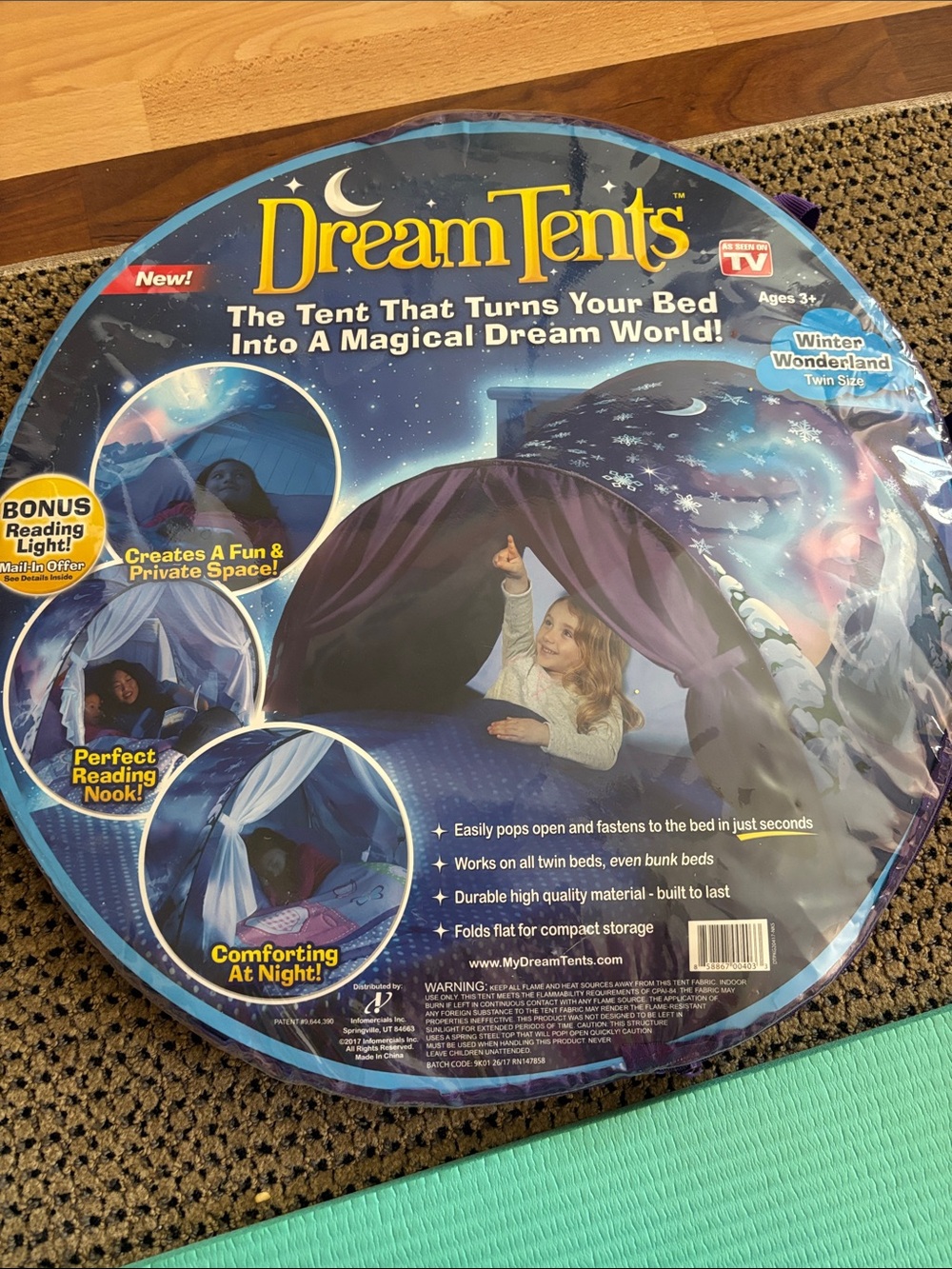As Seen On TV Dream Tents Winter Wonderland Blue & Purple Bed Tent